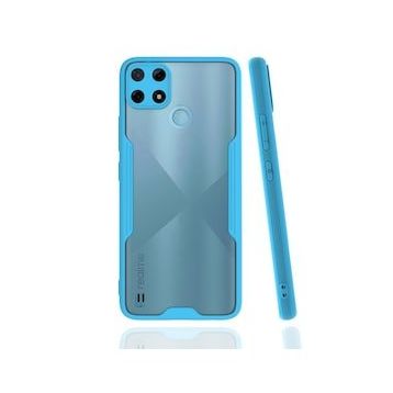 Realme C25Y Platin Silikon Mavi Kılıf
