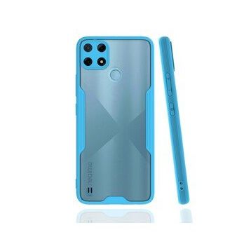 Realme C25Y Platin Silikon Mavi Kılıf