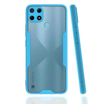 Realme C25Y Platin Silikon Mavi Kılıf