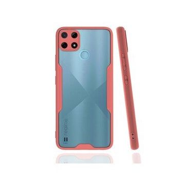 Realme C25Y Platin Silikon Pembe Kılıf