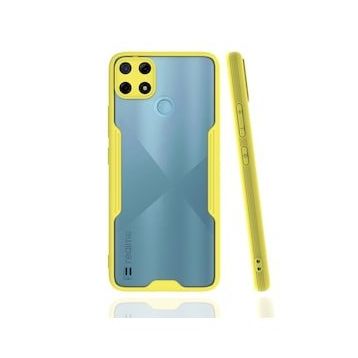 Realme C25Y Platin Silikon Sarı Kılıf
