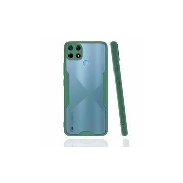 Realme C25Y Platin Silikon Yeşil Kılıf