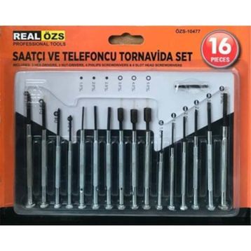 Realözs 16 Parça Saatçı ve Telefoncu Tornavida Seti