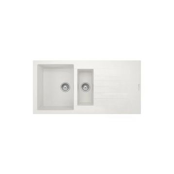 RealStone Troya 100 P005 Beyaz Tezgah Üstü 100x50 cm Granit Eviye