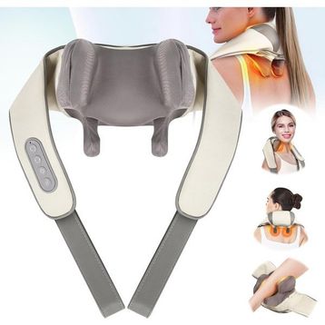 Realx RX-304 Şarjlı Ovmalı Isıtmalı Boyun Sırtbel Omuz Cihazı Bacak İnsan Eli Yoğurma Hissi Veren Masaj Aleti