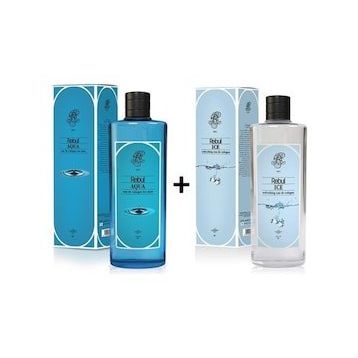 Rebul Aqua 270 ml Cam Şişe Kolonya + Rebul Ice 270 ml Cam Şişe Kolonya