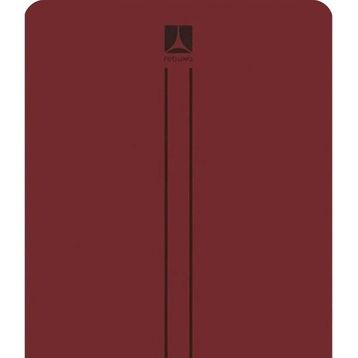 Rebuwo Çift Çizgi Tasarımlı 5 mm Kauçuk Bordo Yoga Pilates Mat