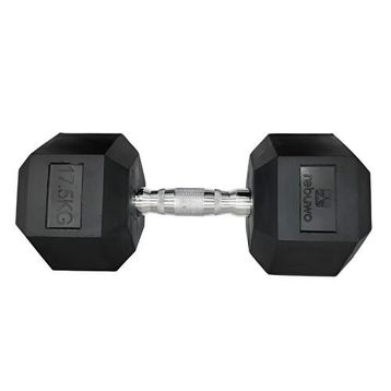 Rebuwo Kauçuk Kaplama Altıgen 17.5 kg Hex Dambıl