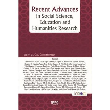 Recent Advances in Social Science Education and Humanities Research - A. Baran Dural