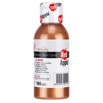 Red Apple Metalik Yaldız 100 ml Bakır Kumaş Boyası