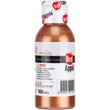 Red Apple Metalik Yaldız 100 ml Bakır Kumaş Boyası