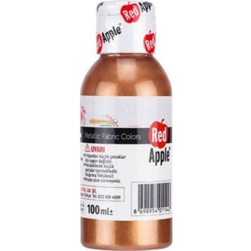 Red Apple Metalik Yaldız 100 ml Bakır Kumaş Boyası