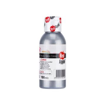 Red Apple Metalık Yaldız 100 ml Gümüş Kumaş Boyası
