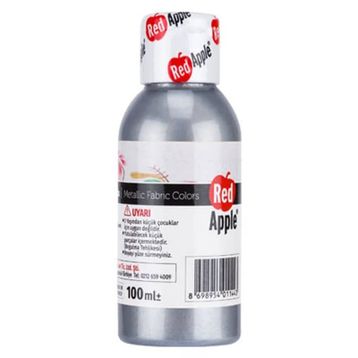 Red Apple Metalık Yaldız 100 ml Gümüş Kumaş Boyası