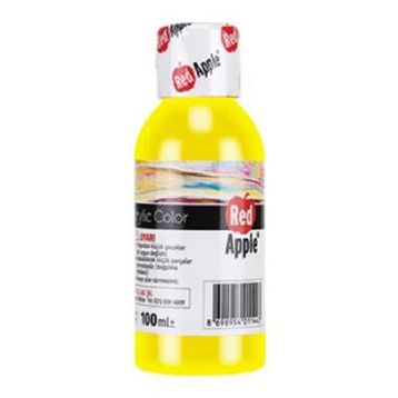 Red Apple RA110-11 Sarı 100 gr Akrilik Boya