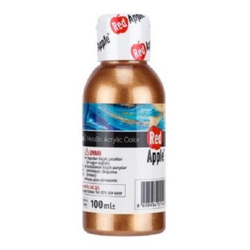 Red Apple RA110-39 Bakır 100 gr Metalik Yaldız Akrilik Boya