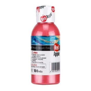 Red Apple RA110-80 Pembe 100 gr Metalik Akrilik Boya