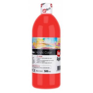 Red Apple RA150-12 Kırmızı 500 gr Akrilik Boya