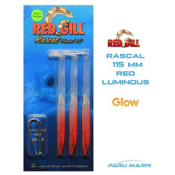 Red Gill Rascal 115 mm Red Luminous Silikon Balık