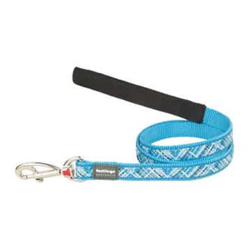 Reddingo 25 mm Flanno Desenli Turkuaz Uzatma Köpek Tasması
