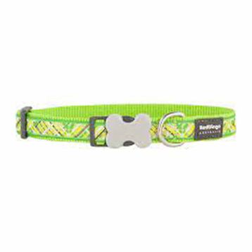 Reddingo Flanno Desenli Lime 15 mm Köpek Boyun Tasması
