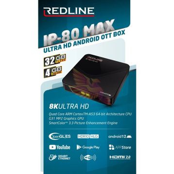 Redline IP-80 Max 32 GB 8K Android TV Box