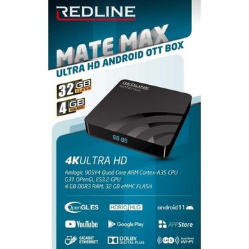 Redline Mate Max 32 GB 4K Android TV Box