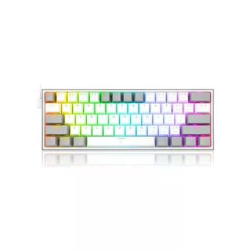 Redragon K617 Beyaz-Gri RGB Red Switch Kablolu Mekanik Gaming Klavye