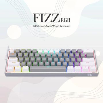Redragon K617 Gri RGB Red Switch Kablolu Mekanik Gaming Klavye