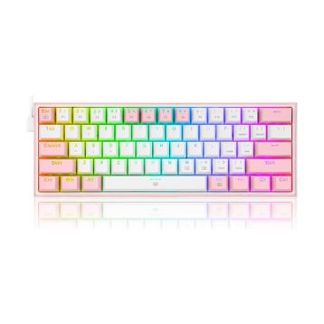 Redragon K617 Pembe RGB TKL Red Switch Kablolu Mekanik Gaming Klavye