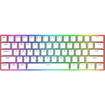 REDRAGON K630W-RGB Dragonbord %60 Blue Switch Mekanik Kablolu Beyaz Gaming Klavye