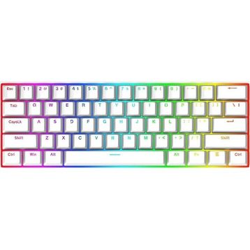 REDRAGON K630W-RGB Dragonbord %60 Blue Switch Mekanik Kablolu Beyaz Gaming Klavye