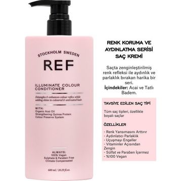 Ref Stockholm Sweden Boyalı Saçlar İçin 600 ml Nemlendirici Bakım Kremi
