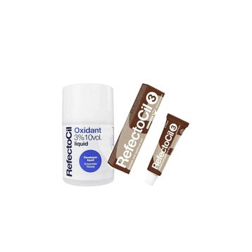 RefectoCil No:3 Kahve 15 ml + Oksidan 100 ml Kaş ve Kirpik Boyası
