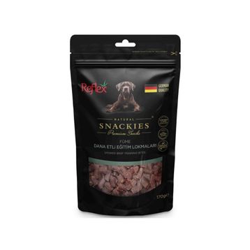 Reflex 170 gr Snackies Füme Dana Et Eğitim Lokma Kurutulmuş Et Köpek Ödülü