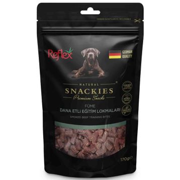 Reflex 170 gr Snackies Füme Dana Et Eğitim Lokma Kurutulmuş Et Köpek Ödülü
