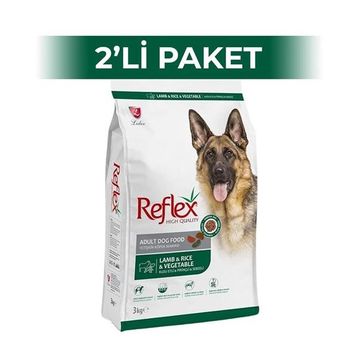 Reflex 3x2 kg Kuzulu Etli ve Sebzeli Yetişkin Kuru Köpek Maması