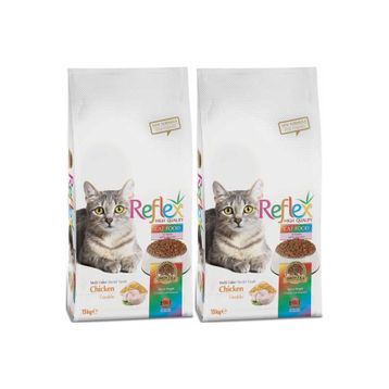 Reflex Cat Multi Colour Tavuklu Renkli Taneli 2x15 kg Yetişkin Kedi Maması