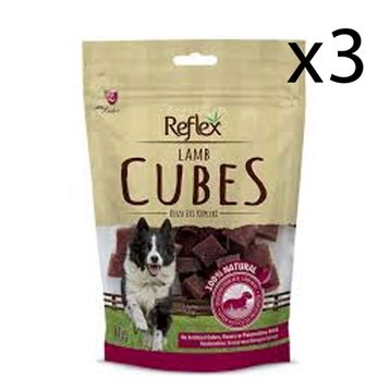 Reflex Lamb Cubes Kuzu Eti Küpleri 3x80 Köpek Ödülü