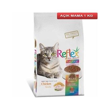 Reflex Multi Color Tavuklu 1 kg Yetişkin Açık Kedi Maması