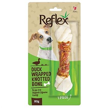 Reflex Ördek Etli Düğümlü Çiğneme Kemiği 80 gr Köpek Ödülü