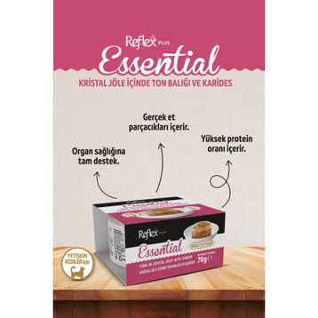 Reflex Plus 70 gr Essential Ton Balıklı ve Karidesli Jel Yetişkin Kedi Konserve