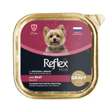 Reflex Plus Dana Etli 85 gr Mini ve Küçük Irk Yetişkin Köpek Konservesi