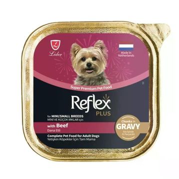 Reflex Plus Dana Etli 85 gr Mini ve Küçük Irk Yetişkin Köpek Konservesi