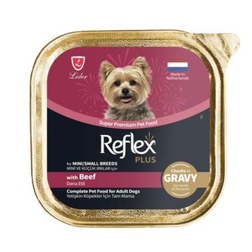 Reflex Plus Dana Etli 85 gr Mini ve Küçük Irk Yetişkin Köpek Konservesi
