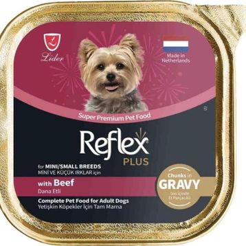 Reflex Plus Dana Etli 85 gr Mini ve Küçük Irk Yetişkin Köpek Konservesi