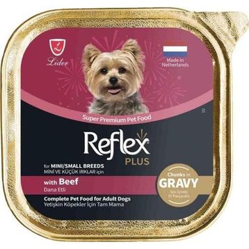 Reflex Plus Dana Etli 85 gr Mini ve Küçük Irk Yetişkin Köpek Konservesi