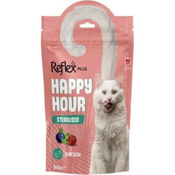 Reflex Plus Happy Hour Tavuklu Yaban Mersinli ve Kızılcıklı Kısırlaştırılmış 60 gr Kedi Ödül Maması