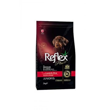 Reflex Plus Junior Kuzu Etli Orta ve Büyük Irk Yavru Özel 3 kg Köpek Maması