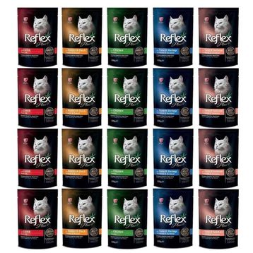 Reflex Plus Karışık Pouch 20x100 gr Kedi Maması